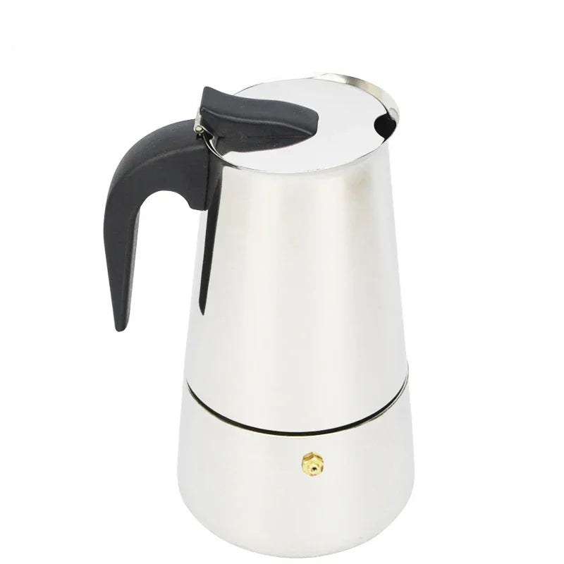 ATWFS High Quality 2/6 Cups Stainless Steel Coffee Maker Moka Pot Espresso Cups Latte Percolator Stove Top Espresso Pot