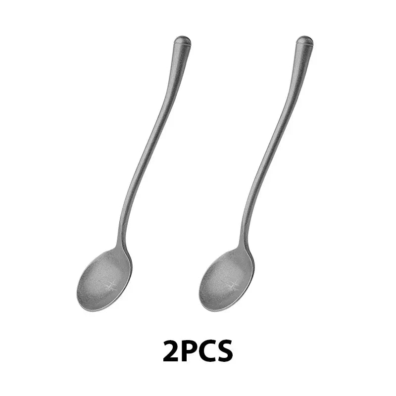 MHW-3BOMBER 4.92-Inch Coffee Stirring Spoon Stainless Steel Scoop for Iced Tea Cocktail Cappuccino Portable Home Kitchen Tools