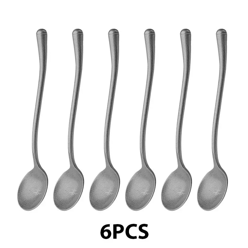 MHW-3BOMBER 4.92-Inch Coffee Stirring Spoon Stainless Steel Scoop for Iced Tea Cocktail Cappuccino Portable Home Kitchen Tools