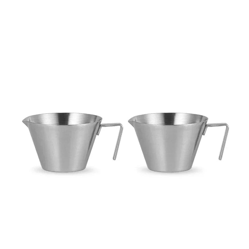 MHW-3BOMBER Espresso Measuring Cup with Handle Stainless Steel Coffee Shot Coffee Pouring Cup Home Kitchen Measuring Accessories