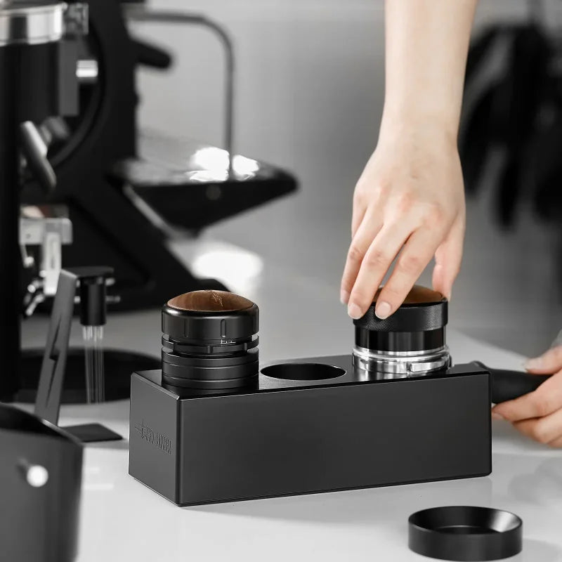 MHW-3BOMBER Multifunctional Coffee Knock Box 51-58mm Universal Adjustable Portafilter Holder Practical Home Coffee Accessories